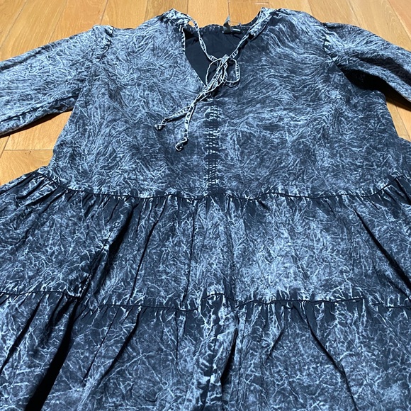 Acid Wash Tiered Babydoll Dress - Picture 5 of 5